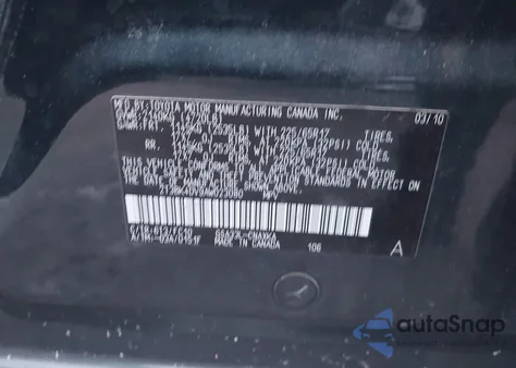 2010 Toyota Rav4 Base V6 z USA, uszkodzony, nr VIN 2T3BK4DV9AW023080